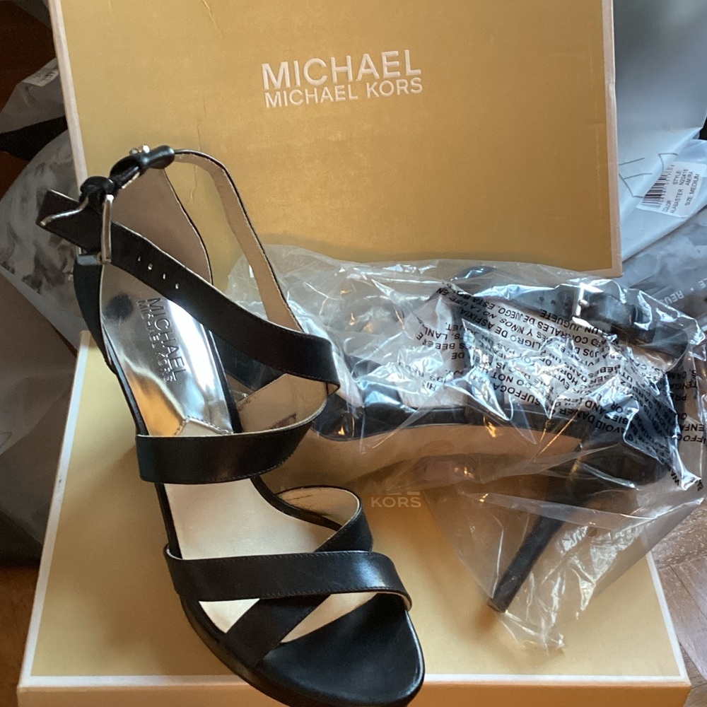 Michael Kors Black Strappy Heels